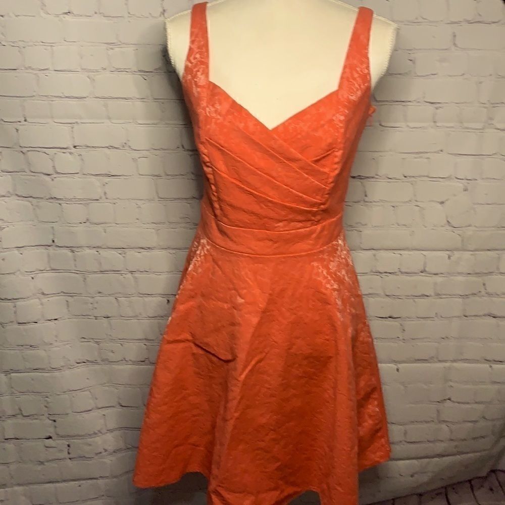 Blu Sage Coral Velvet Sleeveless Dress - Size 4